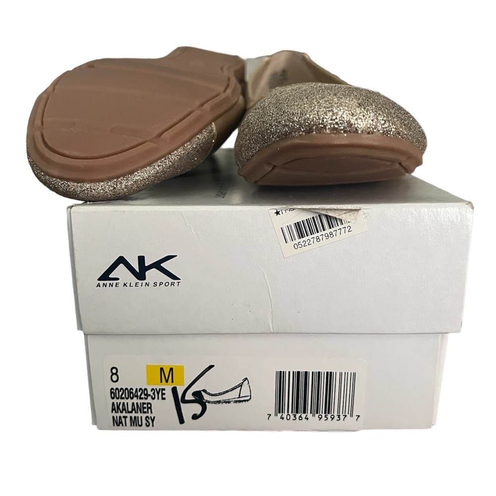 Ann Klein Tan - Embellished Cap Toe Ballet Flats Size 8